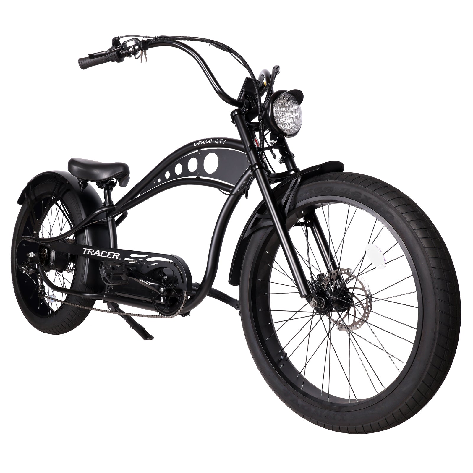 Chico GT7 750W Stretch Cruiser Ebike by Tracer – All Around E-Bikes