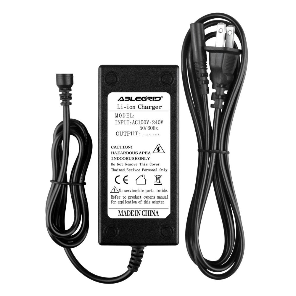 AC Adapter 36V 20in for Ecotric Starfish/ Dolphin/ Peacedove E-Bikes by Ablegrid