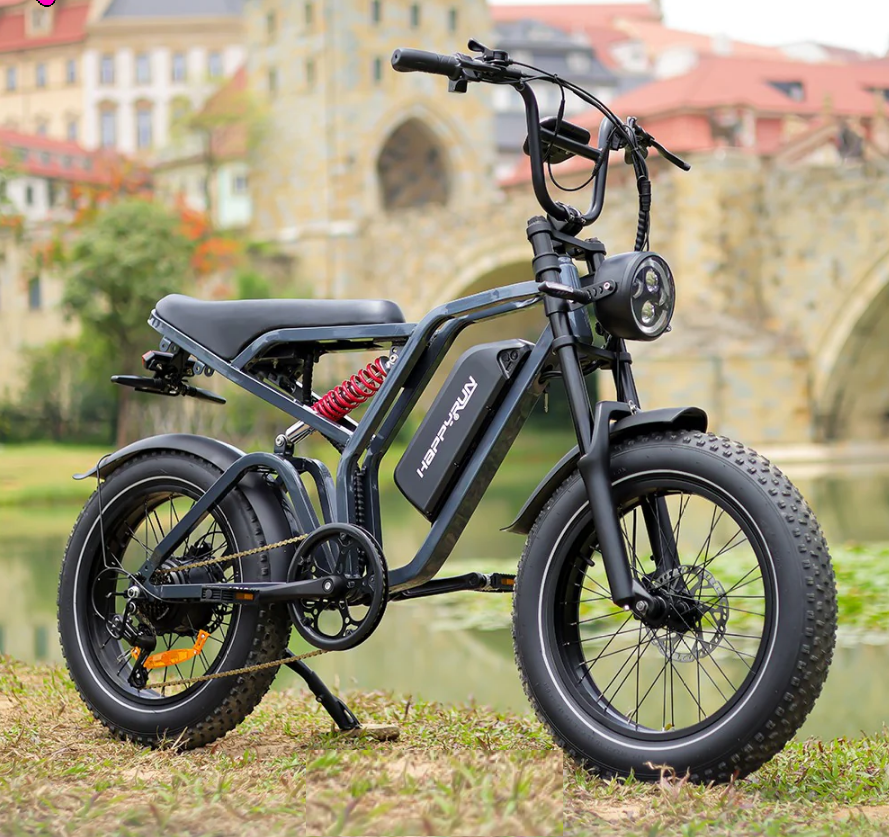 Happyrun Tank G60 Pro 2000W Moped Style Offroad Electric Bike Fat Tire