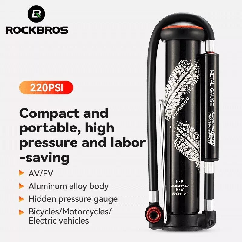 T-Shaped Spout Floor Portable Air Pump by Rockbros