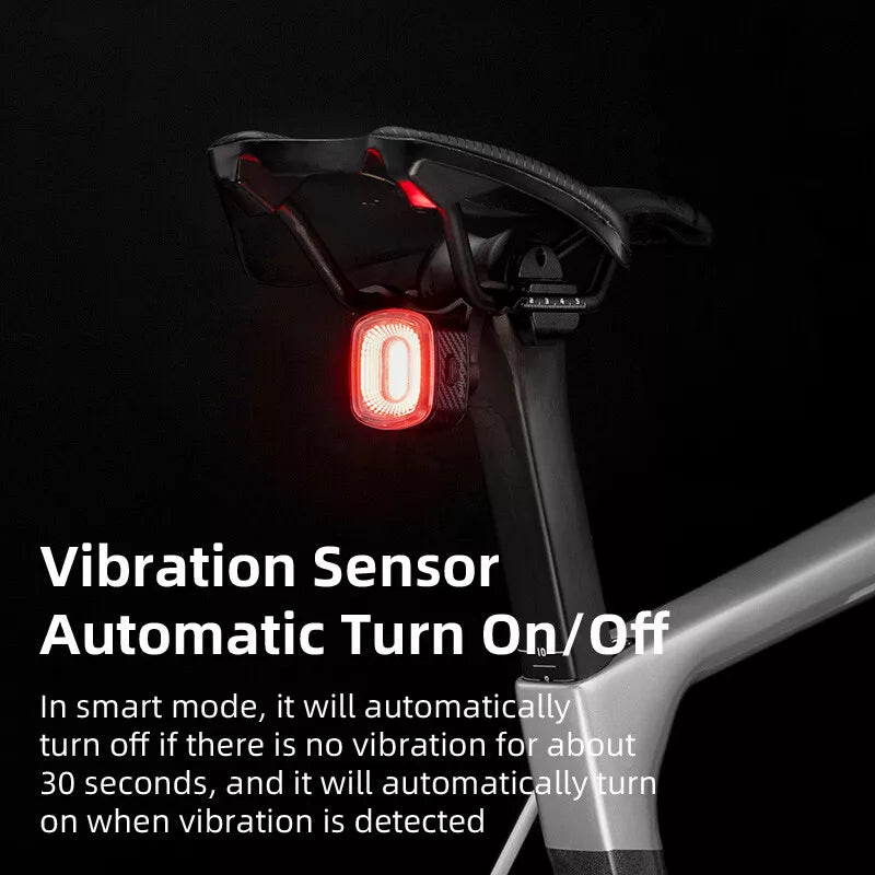 Smart Bike Taillight with Auto Brake Sensing Rear Light by Rockbros