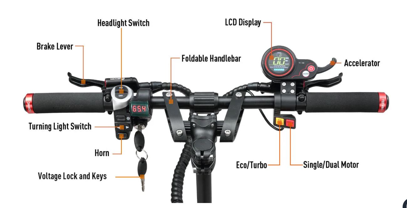 X5 6000W Dual Motor Electric Scooter by Teewing