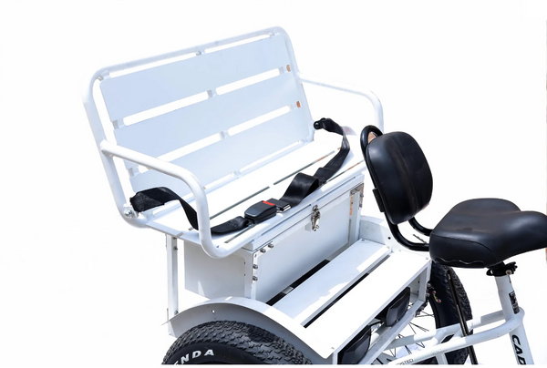 Bike with top back seat