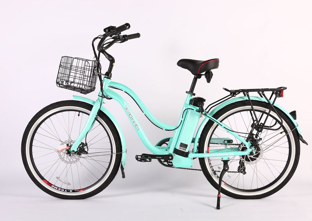 Malibu Elite Max 36 Volt Step-Through Electric Beach Cruiser Bicycle by X-Treme