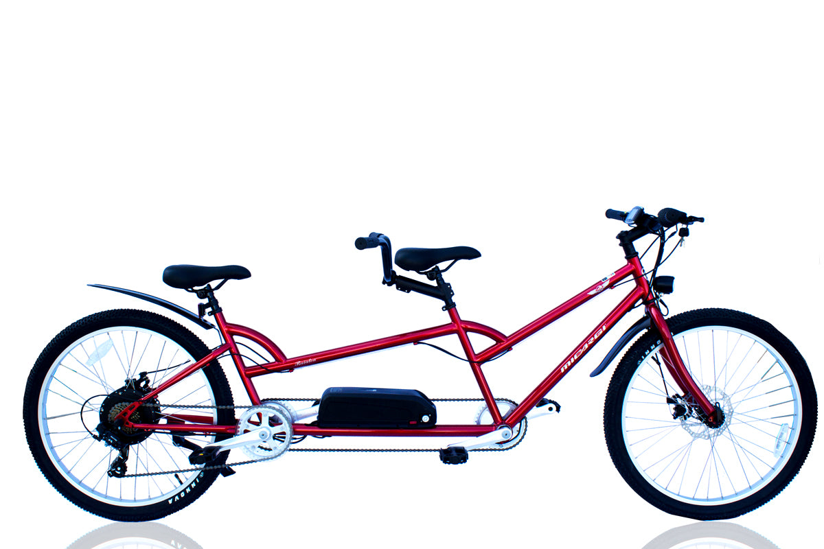 electric tandem bicycle for sale Micargi Raiatea Tandem Electric Bike 500w Throttle |All Around E-Bikes