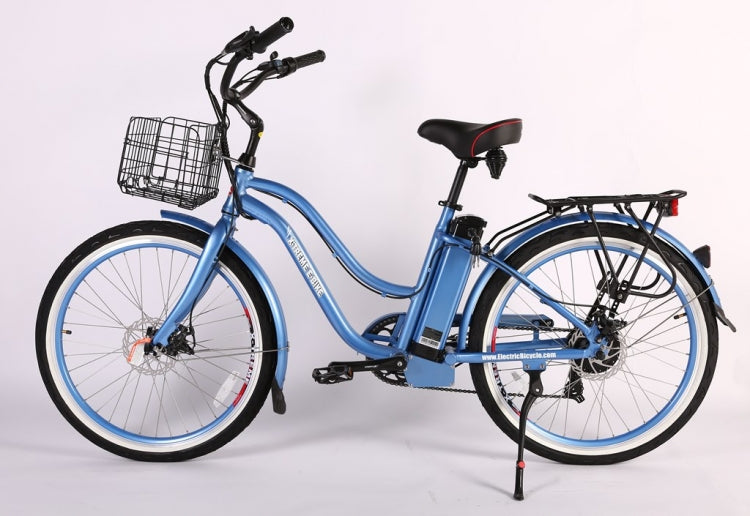 Malibu Elite Max 36 Volt Step-Through Electric Beach Cruiser Bicycle by X-Treme