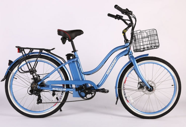 Malibu Elite Max 36 Volt Step-Through Electric Beach Cruiser Bicycle by X-Treme