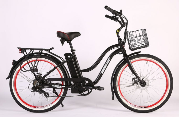 Malibu Elite Max 36 Volt Step-Through Electric Beach Cruiser Bicycle by X-Treme