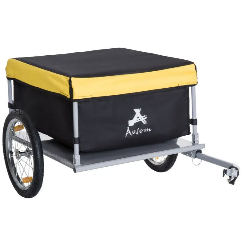 Aosom Bicycle Cargo Trailer Two-Wheel Bike Luggage Trailer