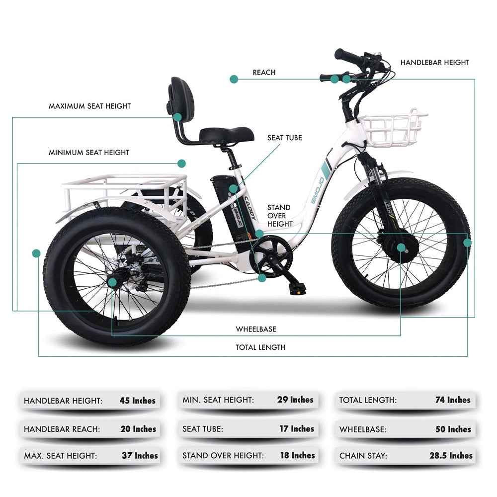Emojo Caddy Pro Urban Cruiser Step-Through 500 Electric Trike
