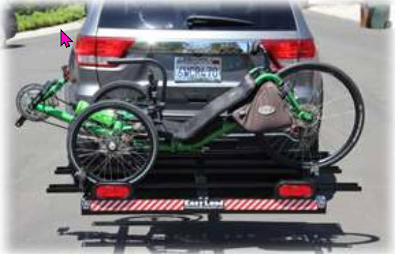 Recumbent, Electric Tricycle Carrier Standard Easy Load Tray with Ramps
