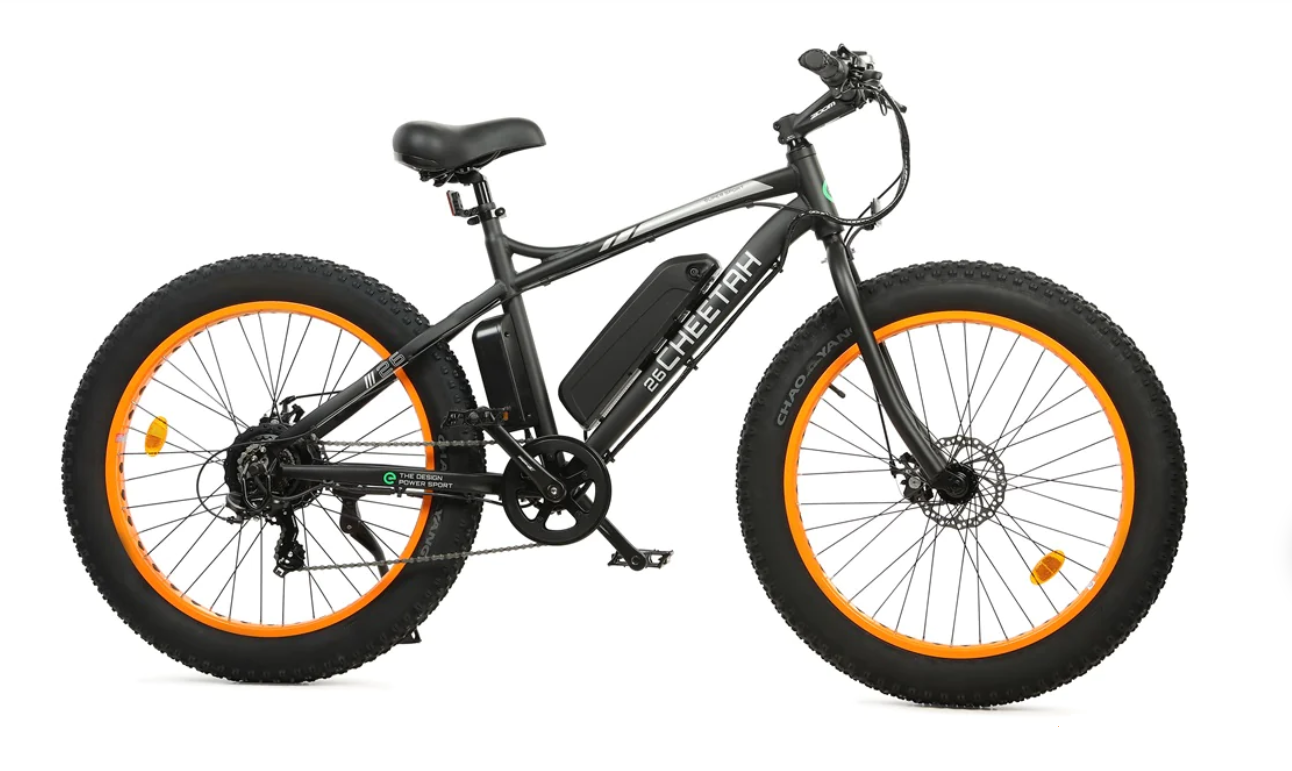 Cheetah Fat Tire 26" Electric Bike Beach Snow 26S900USB - Ecotric