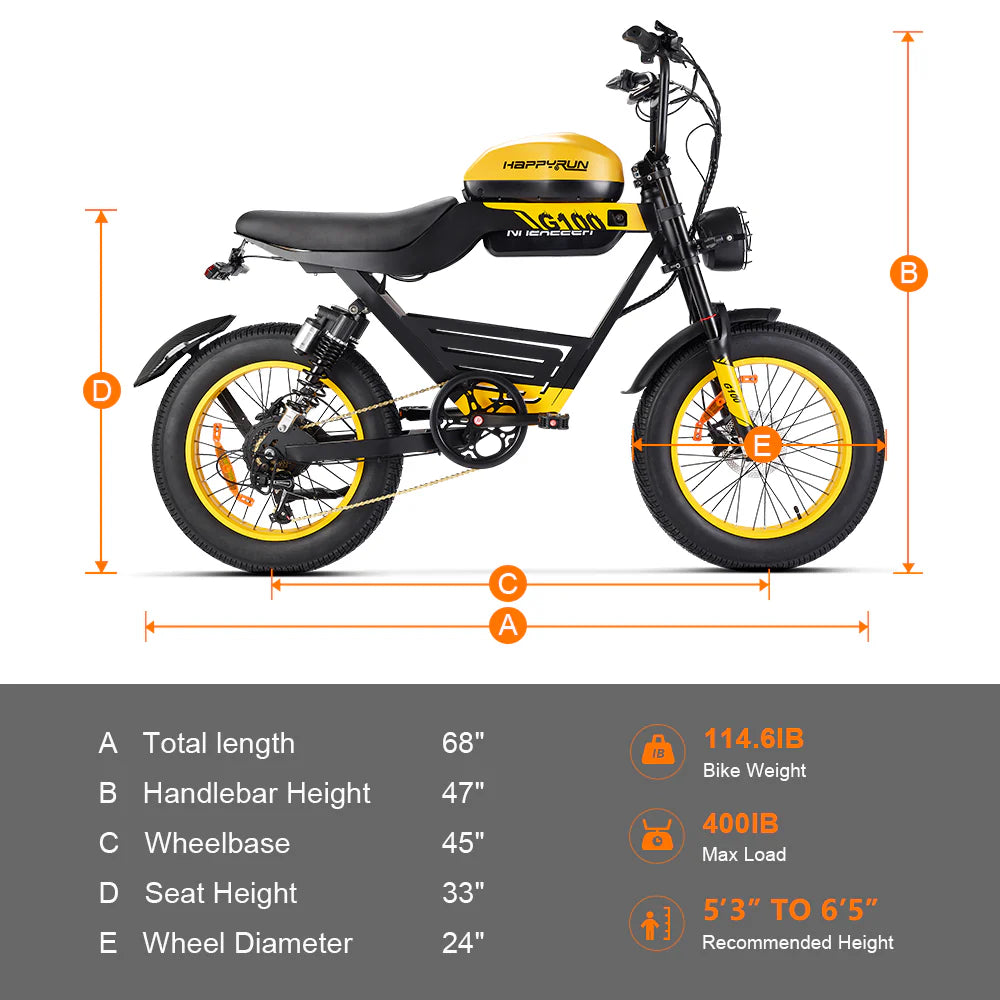 G100 Electric Bike 2000W Dual Battery Long Range