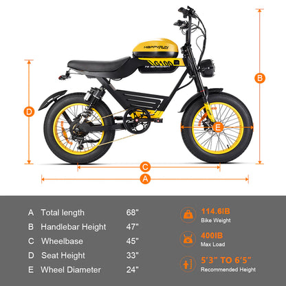 G100 Electric Bike 2000W Dual Battery Long Range