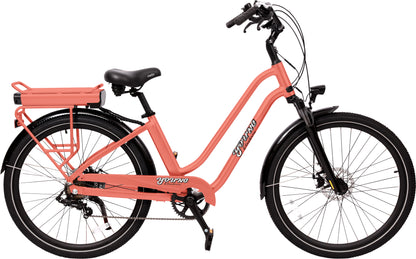 Vie 27.5in 7Sp 350W Ultra-Comfy Women's Step Through E-Bike by Young Electric