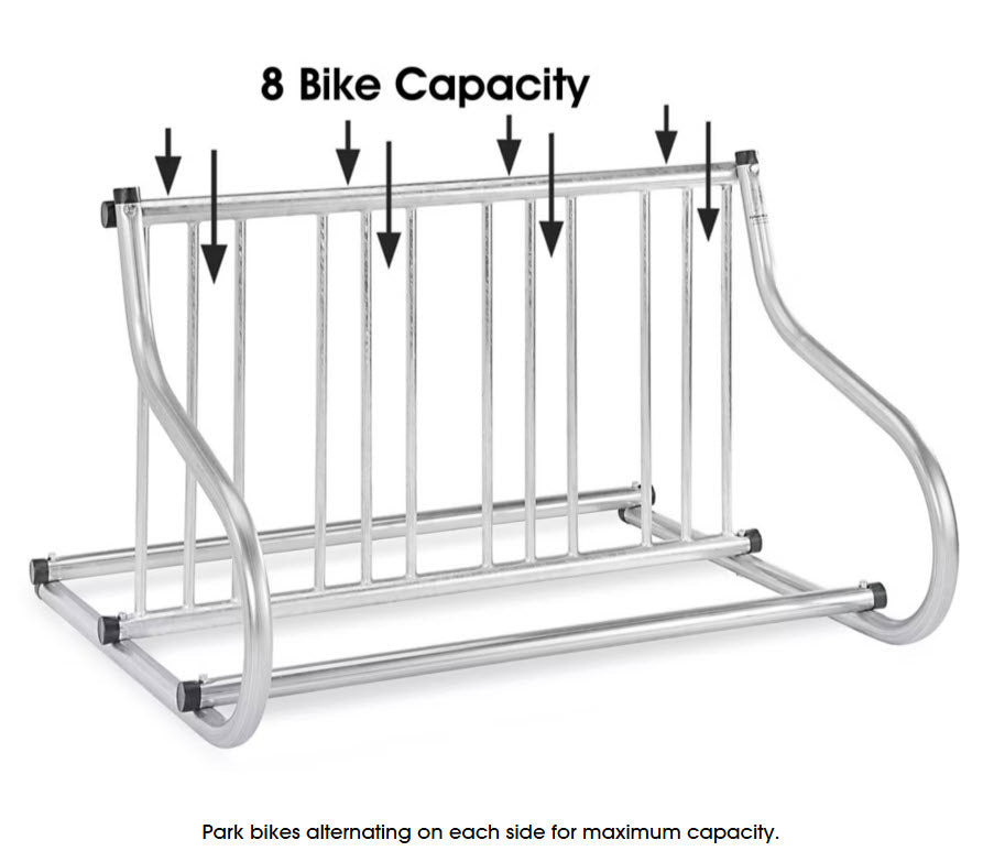 Double-Side Grid Parking Bike Rack