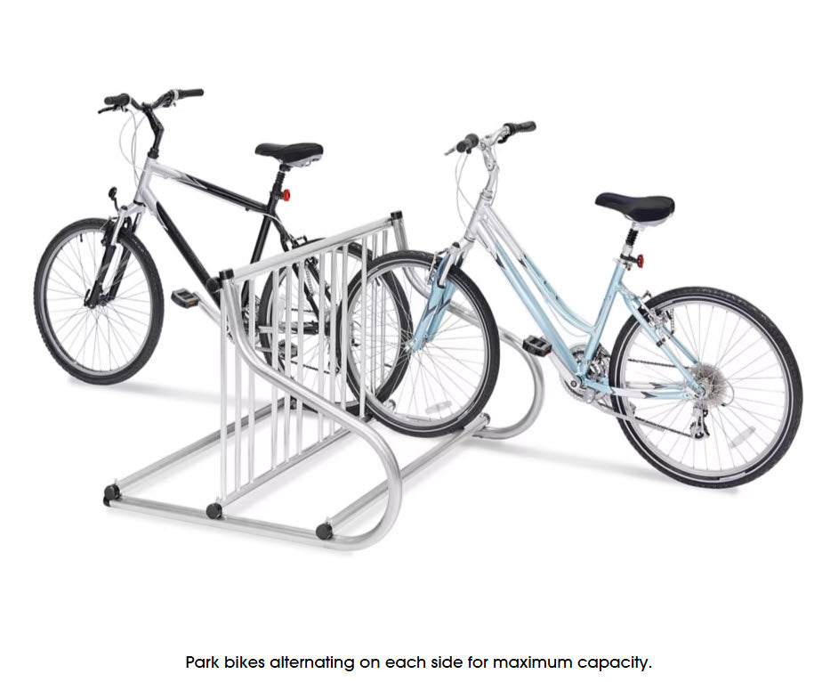 Double-Side Grid Parking Bike Rack