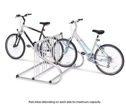 Double-Side Grid Parking Bike Rack