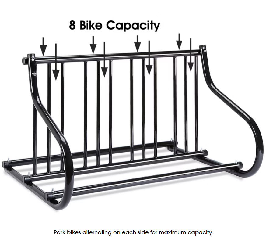 Double-Side Grid Parking Bike Rack