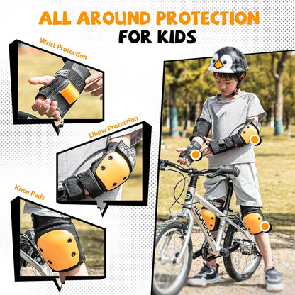 Kids Knee and Elbow Guard Pad Protective Gear Set by Rockbros