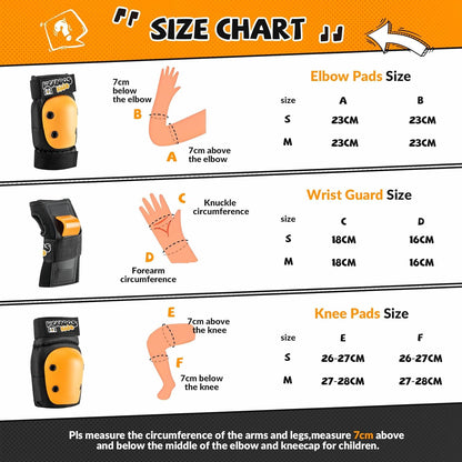 Kids Knee and Elbow Guard Pad Protective Gear Set by Rockbros