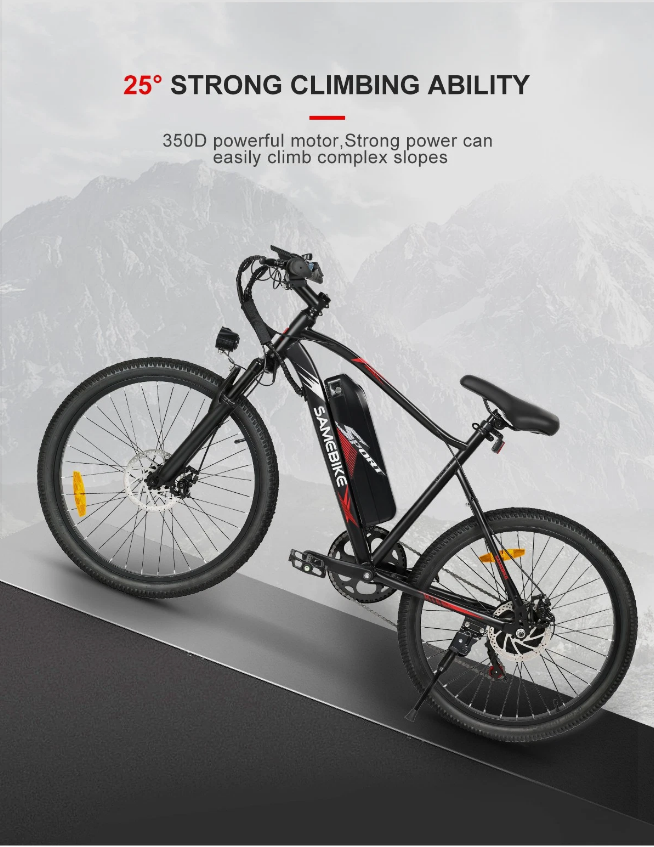 Adult 24" eBike Mountain Fat Tire Electric Bike Bicycle w PAS 36V Battery 560W