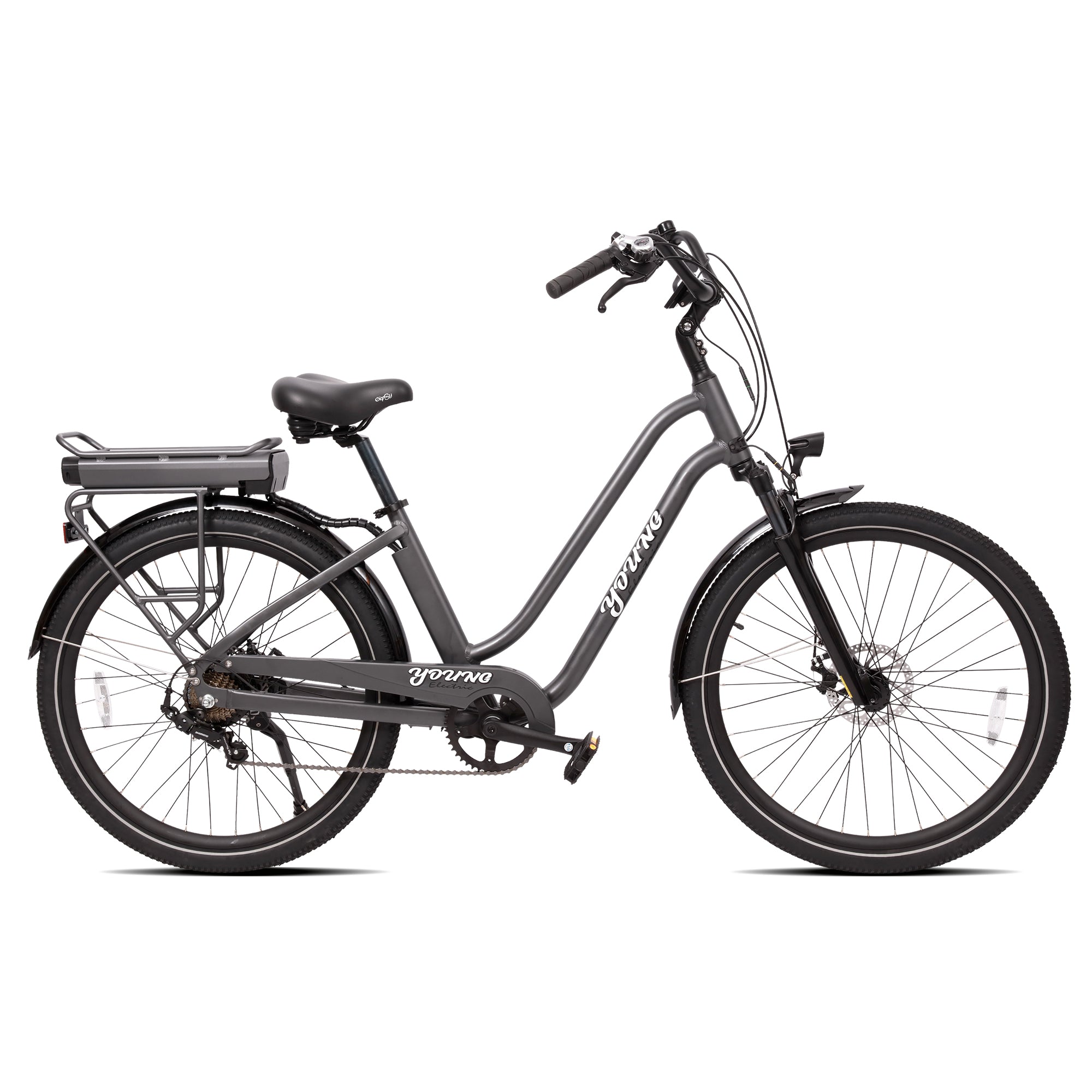 Vie 27.5in 7Sp 350W Ultra-Comfy Women's Step Through E-Bike by Young Electric
