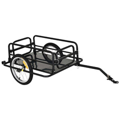 Aosom Foldable Bicycle Cargo Trailer Cart with Hitch