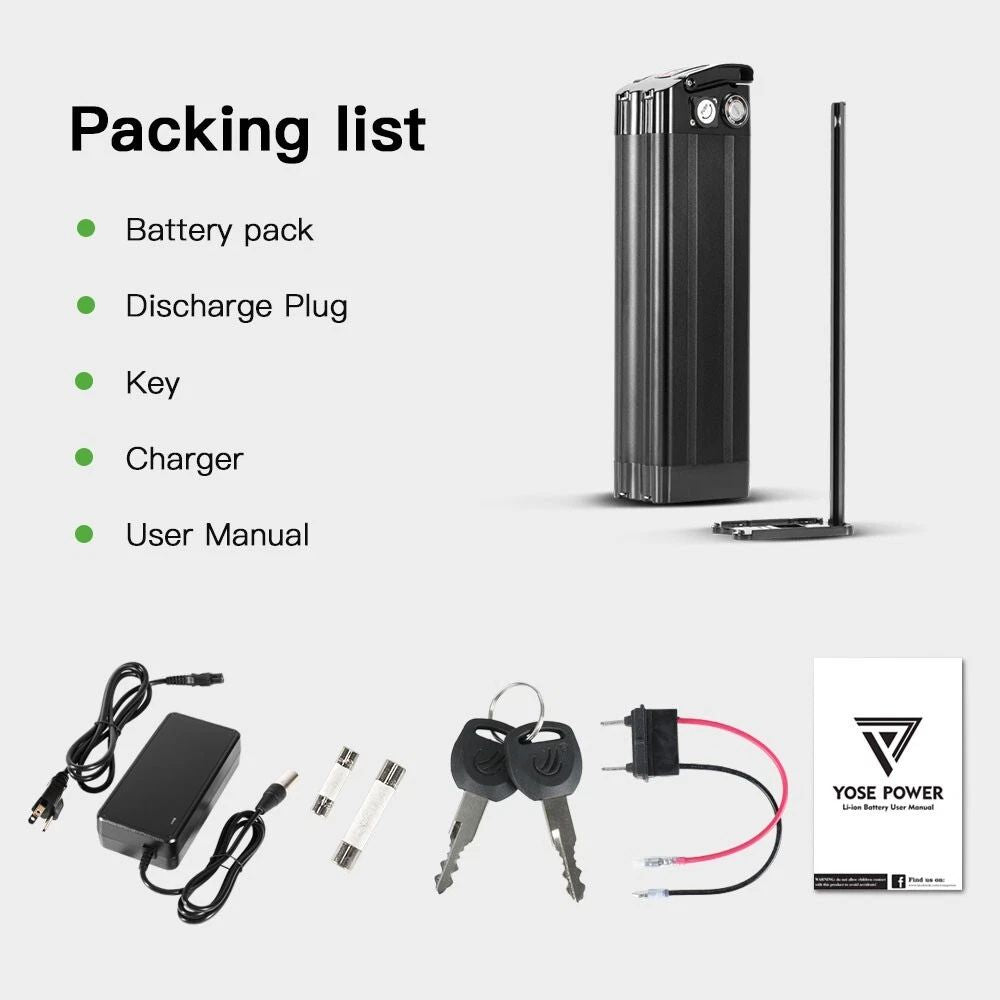 Replacement Battery for ECOTRIC Fat Tire Folding Ebike (FAT20810)(FAT20S900), Starfish, Dolphin and Peacedove  36V 17Ah