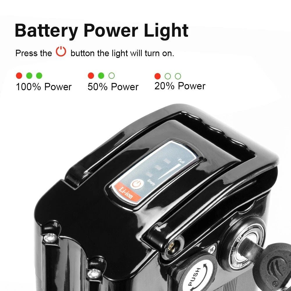 Replacement Battery for ECOTRIC Fat Tire Folding Ebike (FAT20810)(FAT20S900), Starfish, Dolphin and Peacedove  36V 17Ah