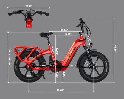 Collie 750w 48v 7Sp Step-Through Cargo E-Bike by Cyke