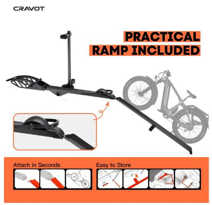 Cravot CyberRack E1 100lbs Capacity 2in Receiver Hitch Bike Rack