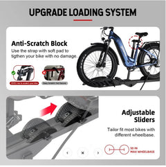 Sole Hitch Bike Rack 2’’ Receiver, 100lbs Capacity by Young Electric
