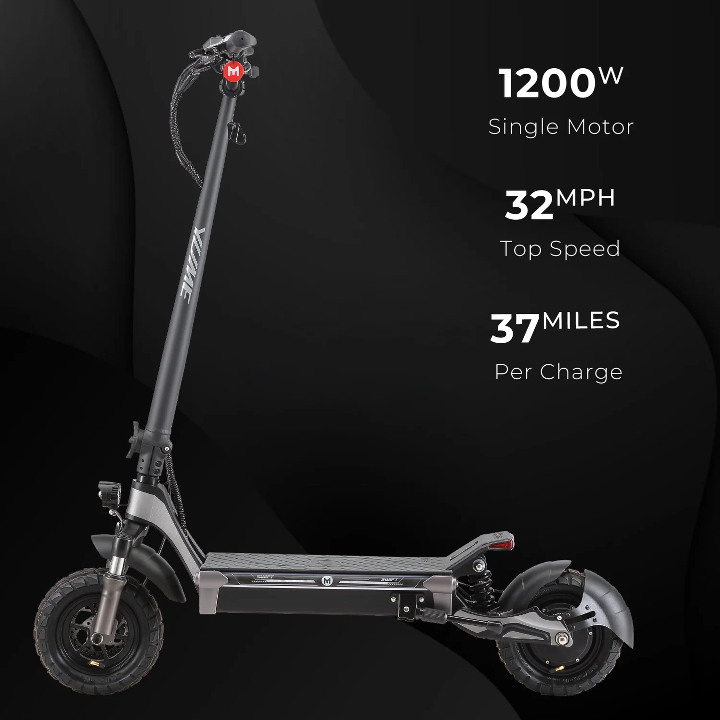 Swift 1200W 3Sp Aero Frame Lightweight E-Scooter by Yume