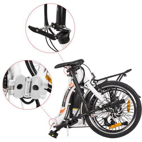 Ecotric UL Starfish Portable 350w 36v PAS-Throttle 20 Inch Electric Bike