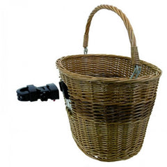 Quick Release Wicker Bicycle Basket with Handle