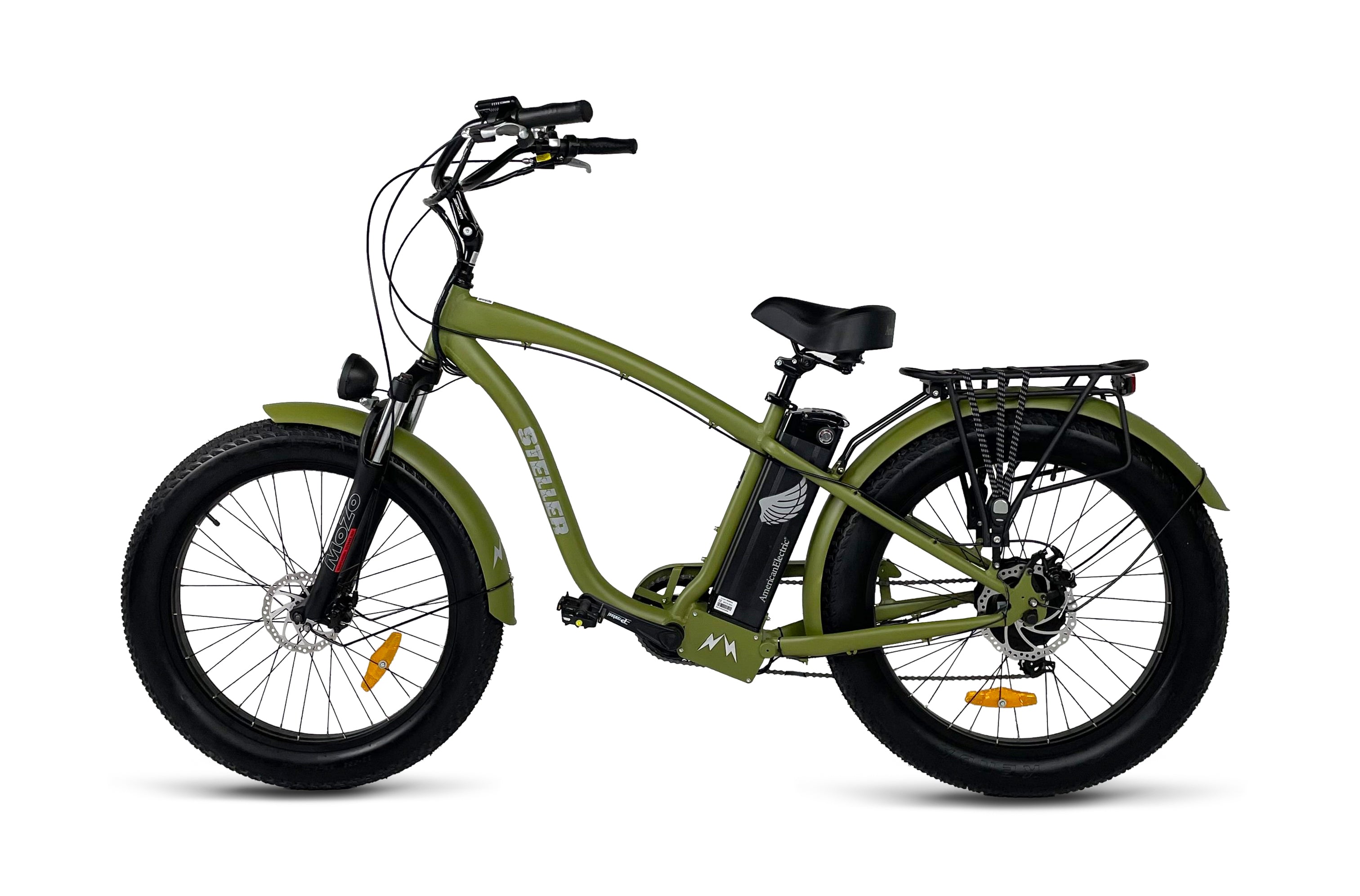 AmericanElectric Steller 2022 750w 15.6Ah Crossbar Electric Cruiser Bicycle