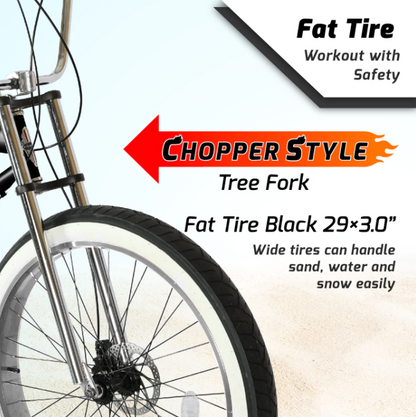 Tracer Avalon GT 29" Fat Tire Single Sp or 7 Sp Beach  Cruiser Bike