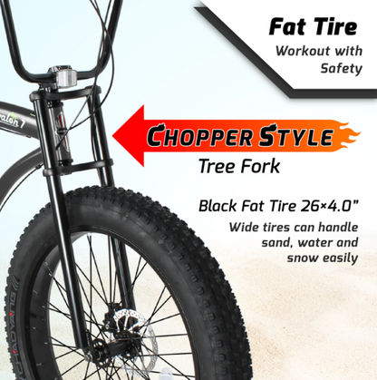 Tracer Avalon GT 26" Fat Tire  Single  or 7 Speed Beach Cruiser Bike