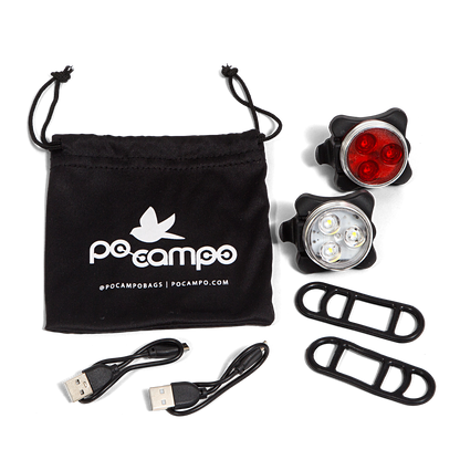 Rechargeable Clip-on Bike Light 2-Pack by Po Campo