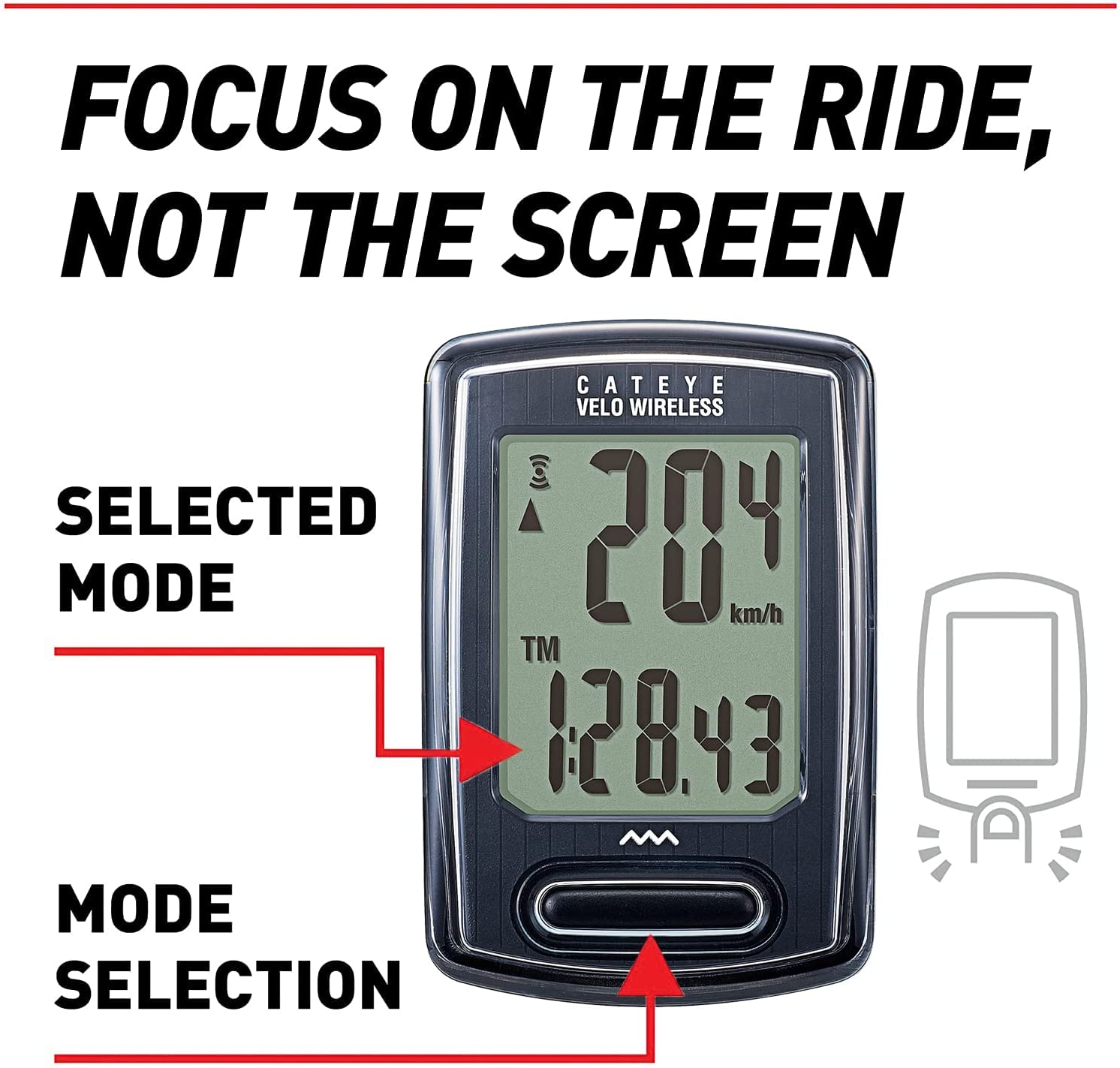 CatEye Velo Wireless Bicycle Computer 8 Functions - Calorie Consumption etc CatEye Velo Wireless Bicycle Computer 8 Functions - Calorie Consumption etc