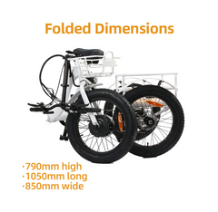 Eunorau New 500W 7Sp Folding E-Trike