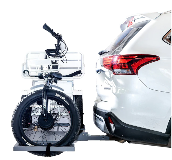 Electric Trike Hitch Rack Trailer Emojo Caddy | All Around E-Bikes ...