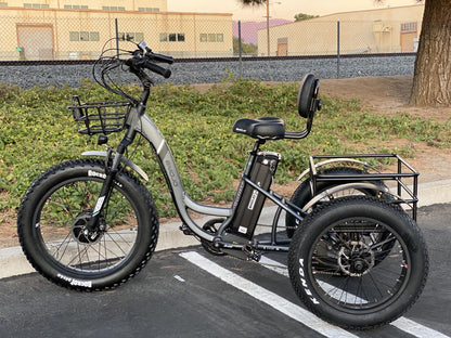 Emojo Caddy Pro Seven Speed Electric Adult Tricycle - 500w 48v Fat Tires