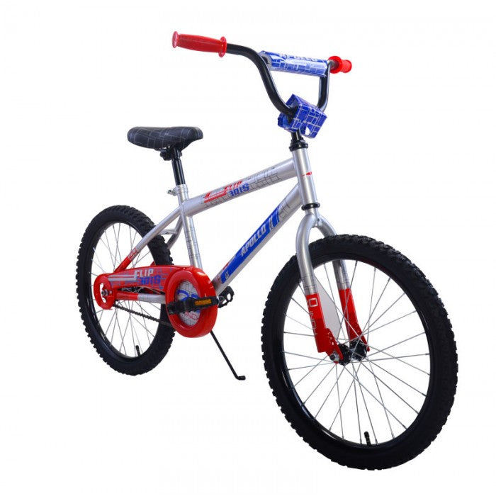 Apollo Flipside 18 in Boys Silver Kids Bicycle