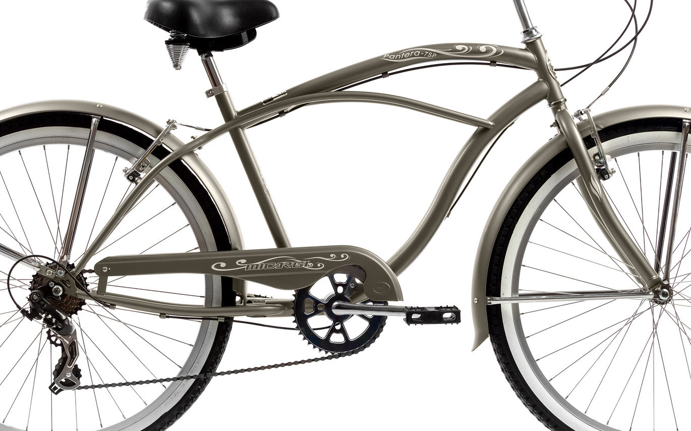 Pantera 26″ Seven Speed Stainless Beach Cruiser Bicycle