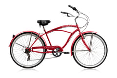 Pantera 26″ Seven Speed Stainless Beach Cruiser Bicycle