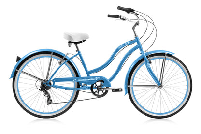 24″ Tahiti Retro Handlebar 7 Speed drive train Shimano Shifter Coaster Brakes Beach Cruiser Bicycle