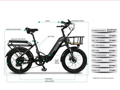 Emojo Bobcat Pro 500W Electric  Bicycle Step Thru with 15AH Battery