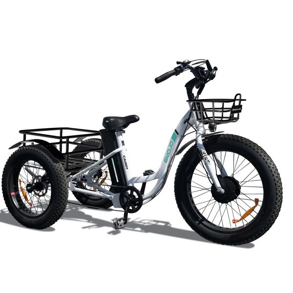 Emojo Caddy Seven Speed Electric Adult Tricycle 500w 48v Fat Tires